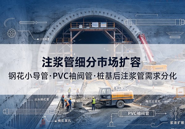 塔河注浆管细分市场扩容，隧道钢花小导管、PVC 袖阀管、桩基后注浆管需求分化